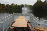 View of the lake in Victoria Park from Pavilion cafe