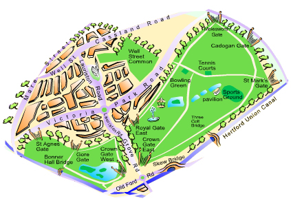 Map of Victoria Park,